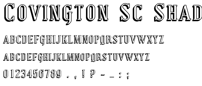 Covington SC Shadow font